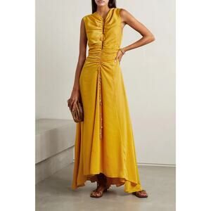 Altuzarra Kaya Gathered Midi Dress w/ Cutouts size FR 42 US 10